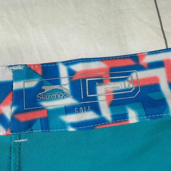 Slazenger Golf Skort Womens 12 Blue Geometric Colorful Performance Mini Casual - Picture 3 of 10